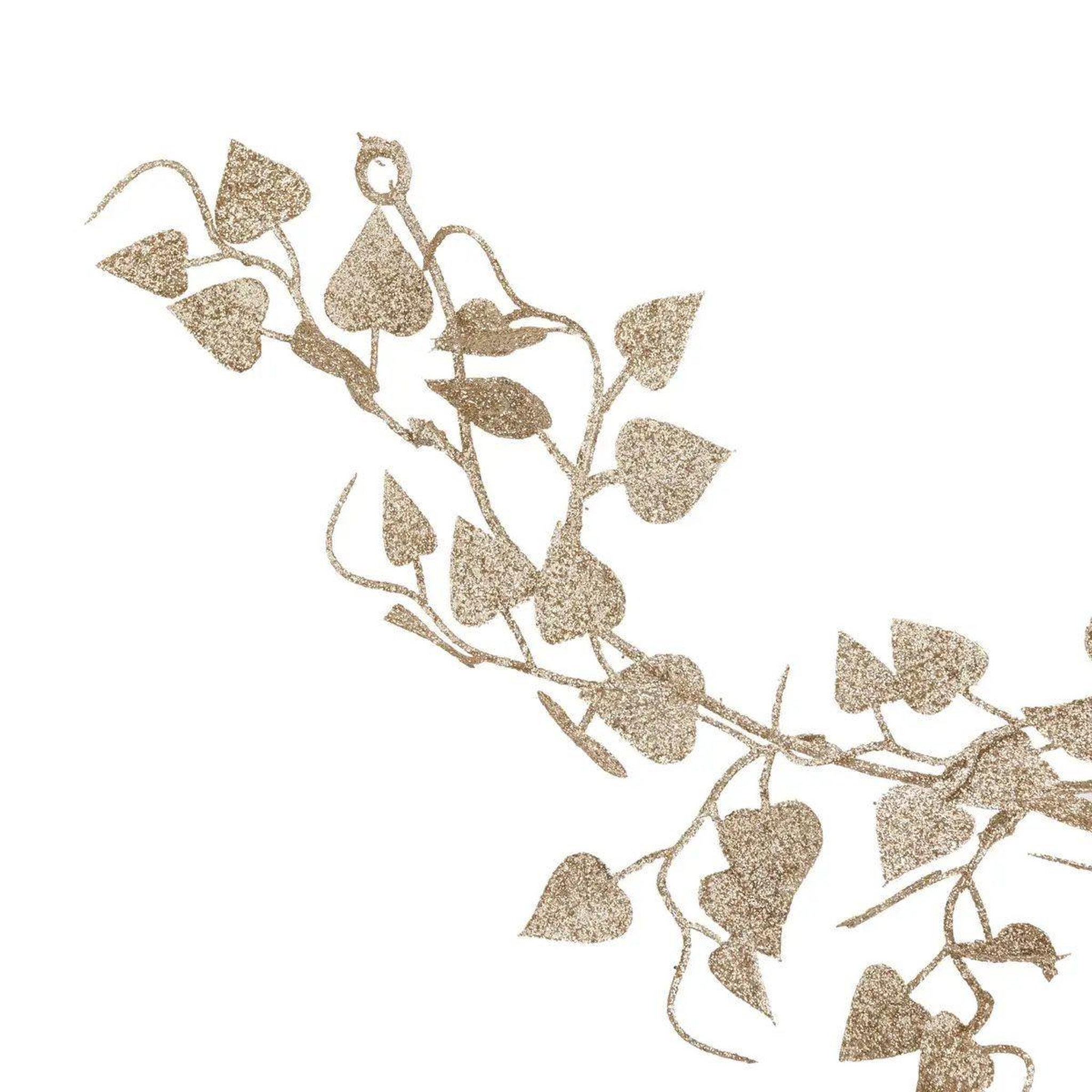 Voir la diapositive 2 : ATMOSPHERA Guirlande de noël déco  feuiles  180cm or
