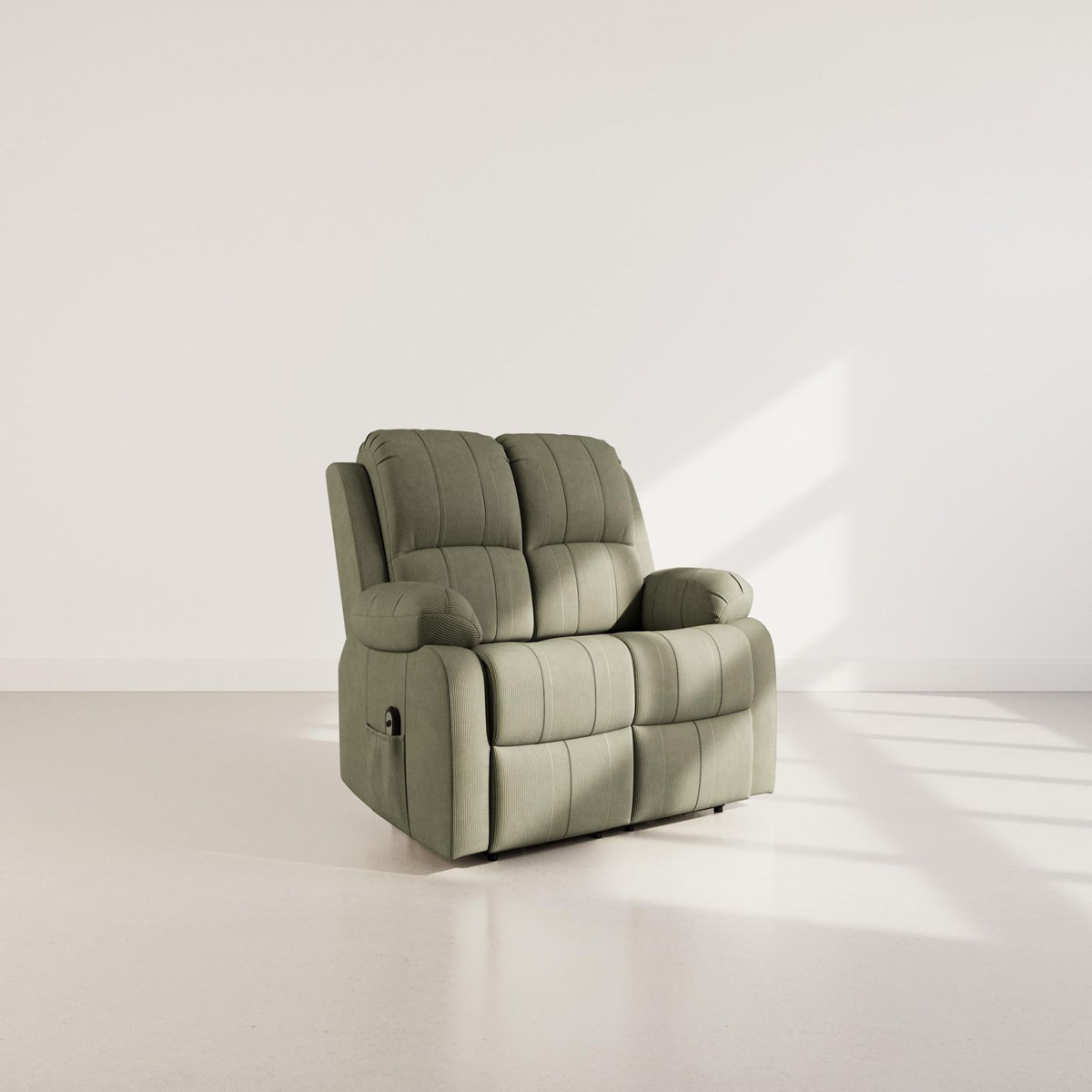 BEST MOBILIER Armand - canapé 2 places relax électrique en velours côtelé