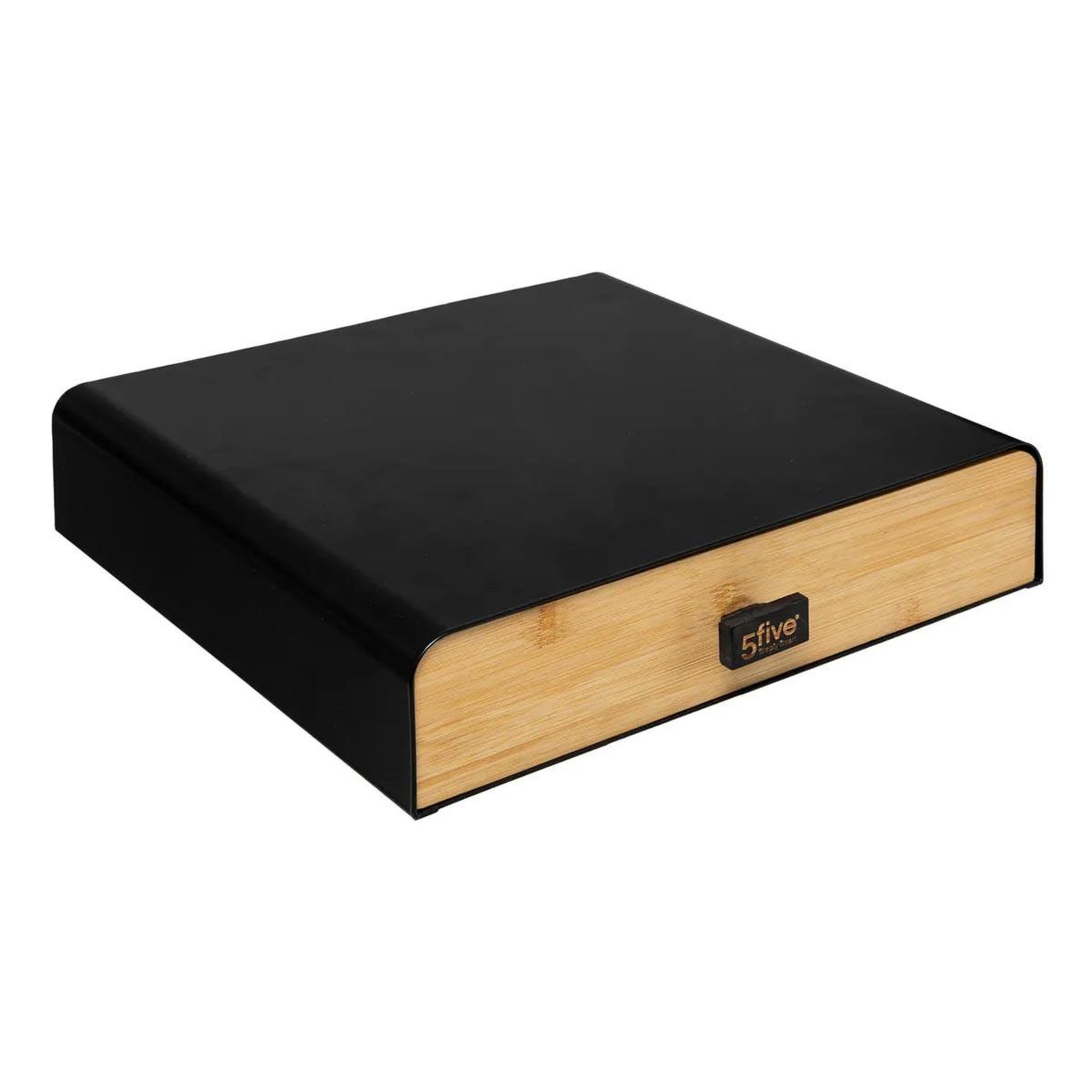 FIVE Porte-capsules tiroir  nera  33cm noir & naturel