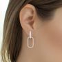 Voir la diapositive 3 : SC CRYSTAL Boucles d'oreilles  SC Crystal ornées de Cristaux scintillants en Métal rhodié
