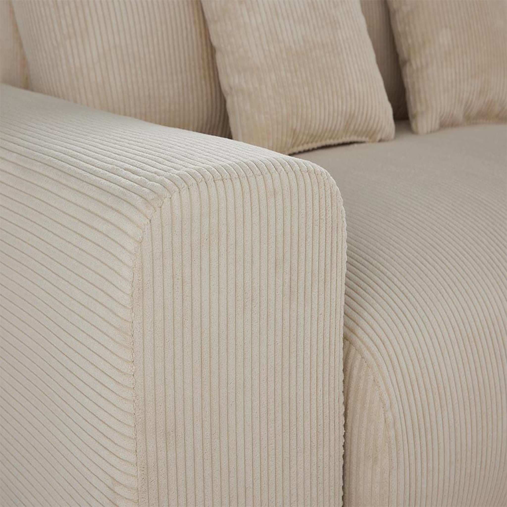 Voir la diapositive 5 : BEST MOBILIER Garance - module d'assise 2 places avec accoudoir gauche - en velours côtelé