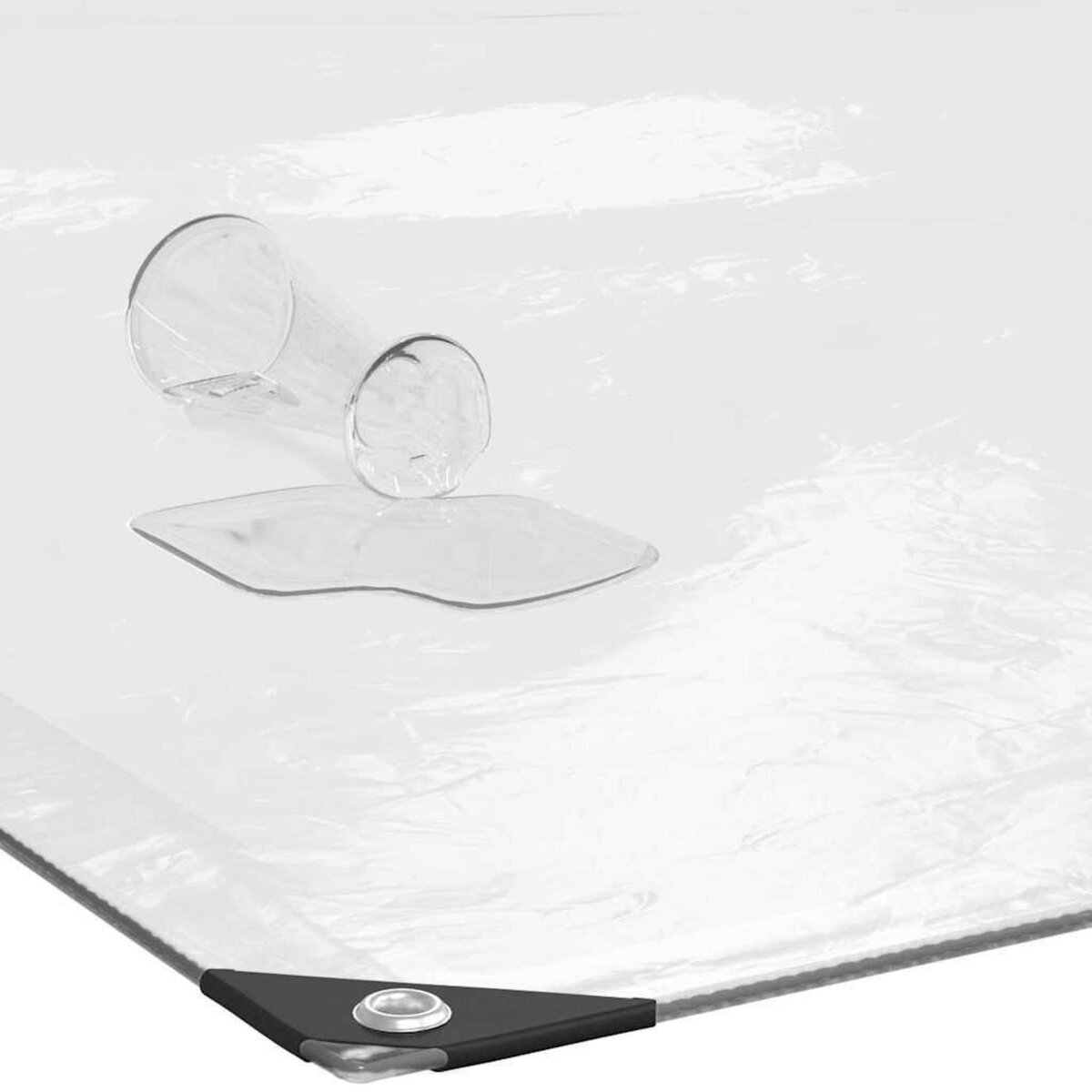 VIDAXL Bache transparente avec œillets 2x12 m polyethylene