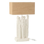 Paris Prix Lampe à Poser en Résine  Figurine  58cm Blanc