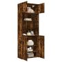 Voir la diapositive 3 : VIDAXL Armoire de rangement chene fume 80x42,5x225cm bois d'ingenierie