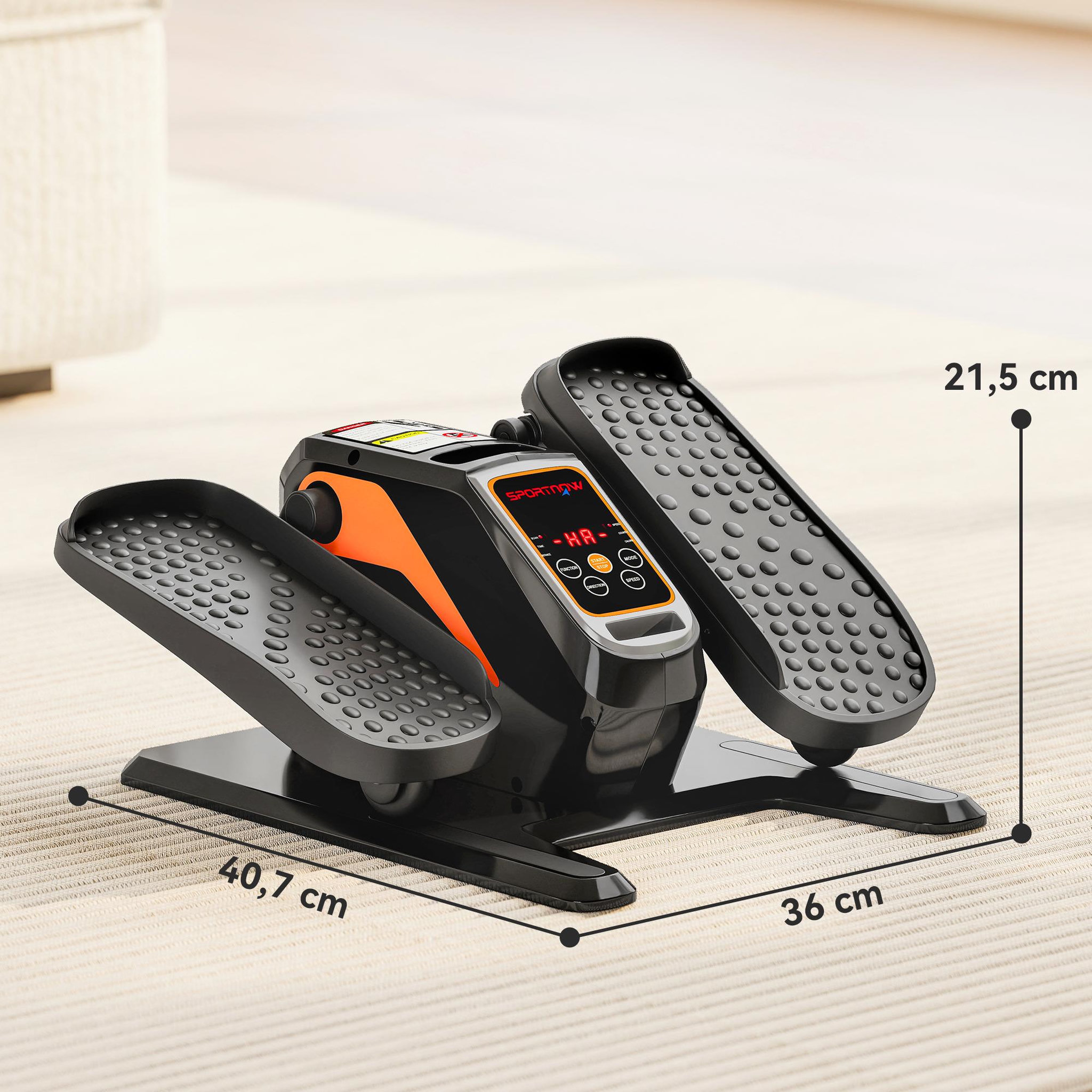 Voir la diapositive 3 : HOMCOM Mini Vélo elliptique 12 vitesses mode manuel & auto 3 programmes télécommande écran LCD