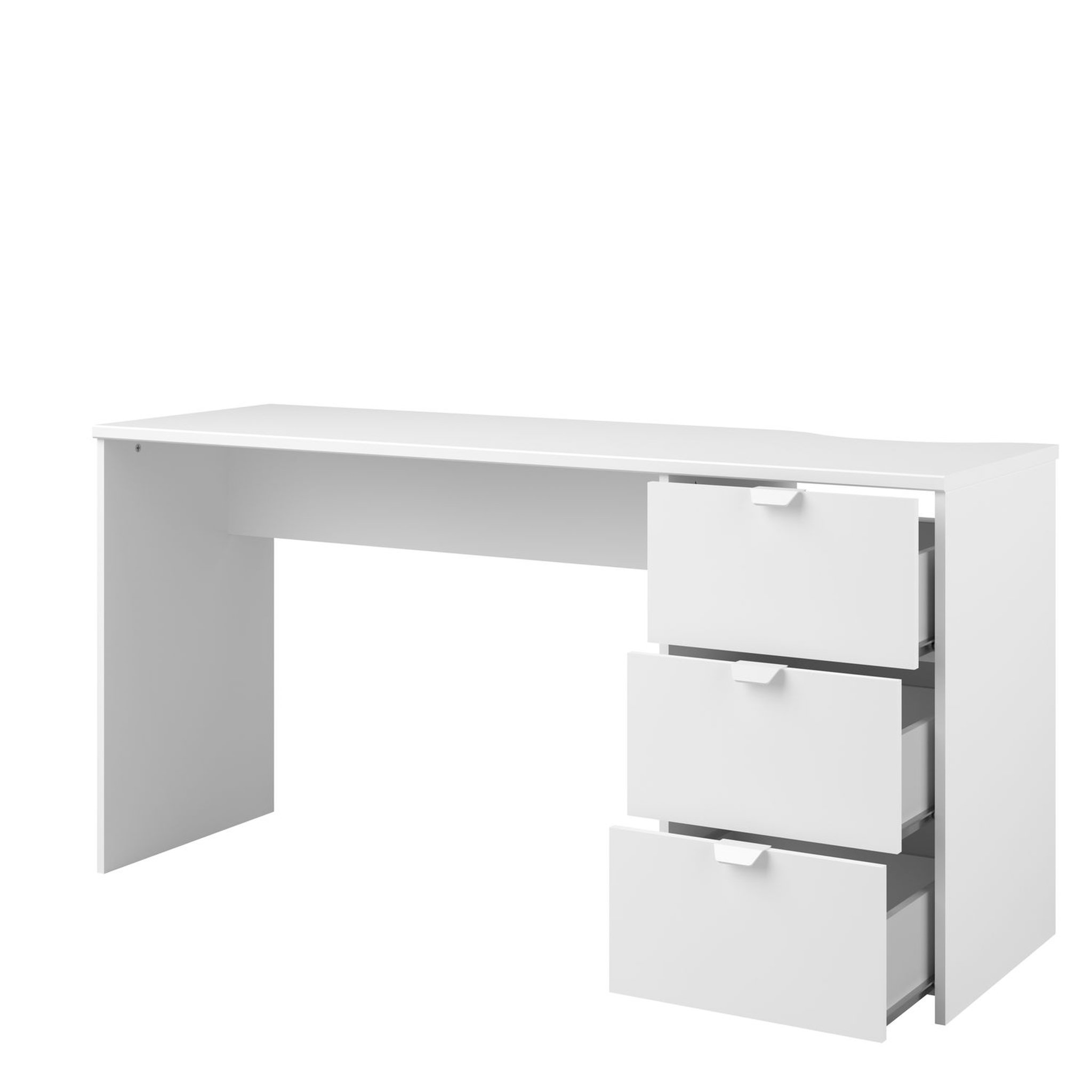Voir la diapositive 4 : Bureau droit 3 tiroirs L150cm WHITE