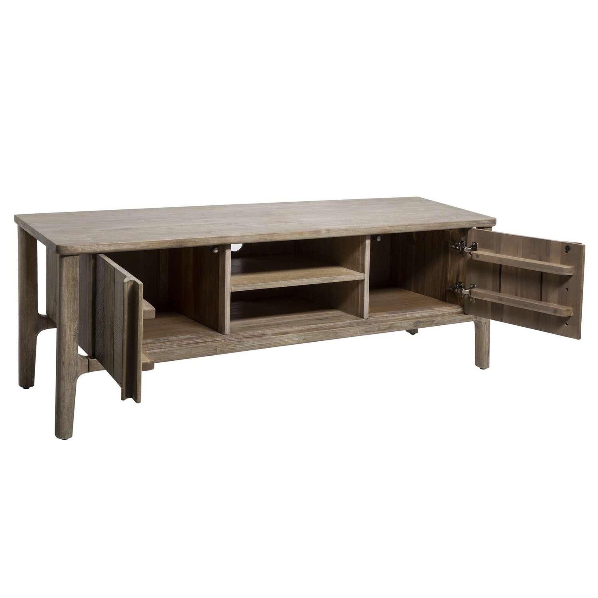 Voir la diapositive 3 : ATMOSPHERA Meuble tv 2 portes en bois banila - beige