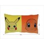 Voir la diapositive 4 : Pokemon Coussin double face - Carré - POKEMON - Pikachu et Starter - Microfibre - 60 x 40 cm