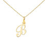 Voir la diapositive 1 : L'ATELIER D'AZUR Collier - Pendentif Lettre  B  Or 750/1000 - Chaine Dorée