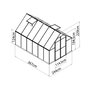 Voir la diapositive 2 : Palram Serre de jardin 8.9m² argent - 701944