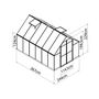 Voir la diapositive 2 : Palram Serre de jardin 8.9m² argent - 701944