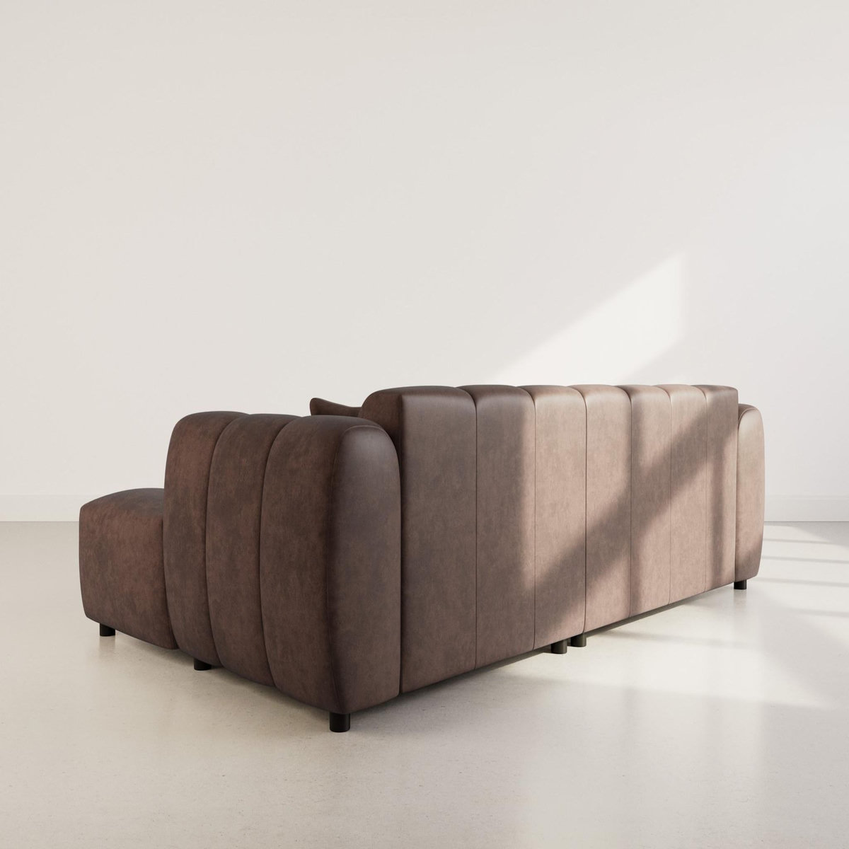 LISA DESIGN Curtis - canapé d'angle droit 4 places en simili