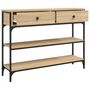 Voir la diapositive 5 : VIDAXL Table console chene sonoma 100x25x75 cm bois d'ingenierie