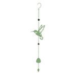 CENTRALE BRICO Carillon en forme de colibri avec perles  - vert pâle