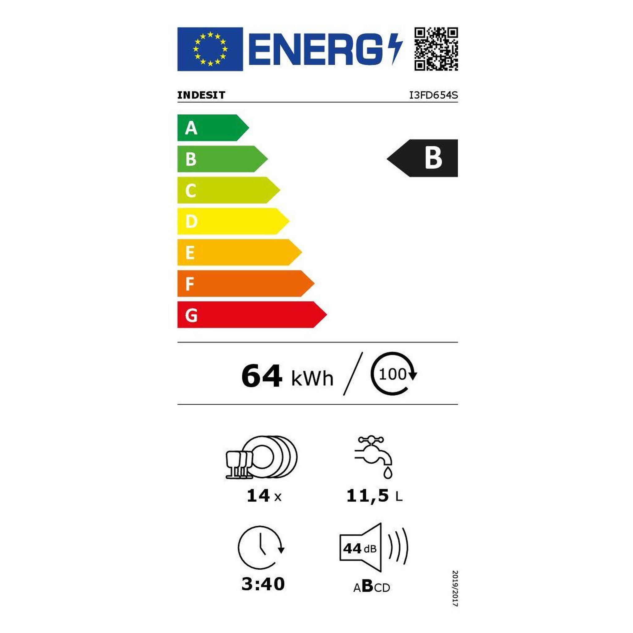 Voir la diapositive 6 : Indesit Lave vaisselle 60 cm I3FD654S