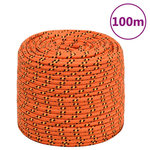 VIDAXL Corde de bateau Orange 8 mm 100 m Polypropylene