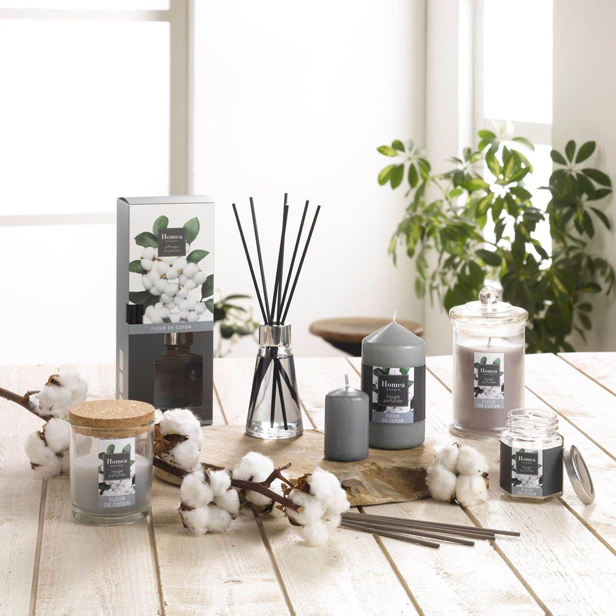 Voir la diapositive 2 : HOMEA Diffuseur de parfum  essentiel ii  100ml fleur de coton
