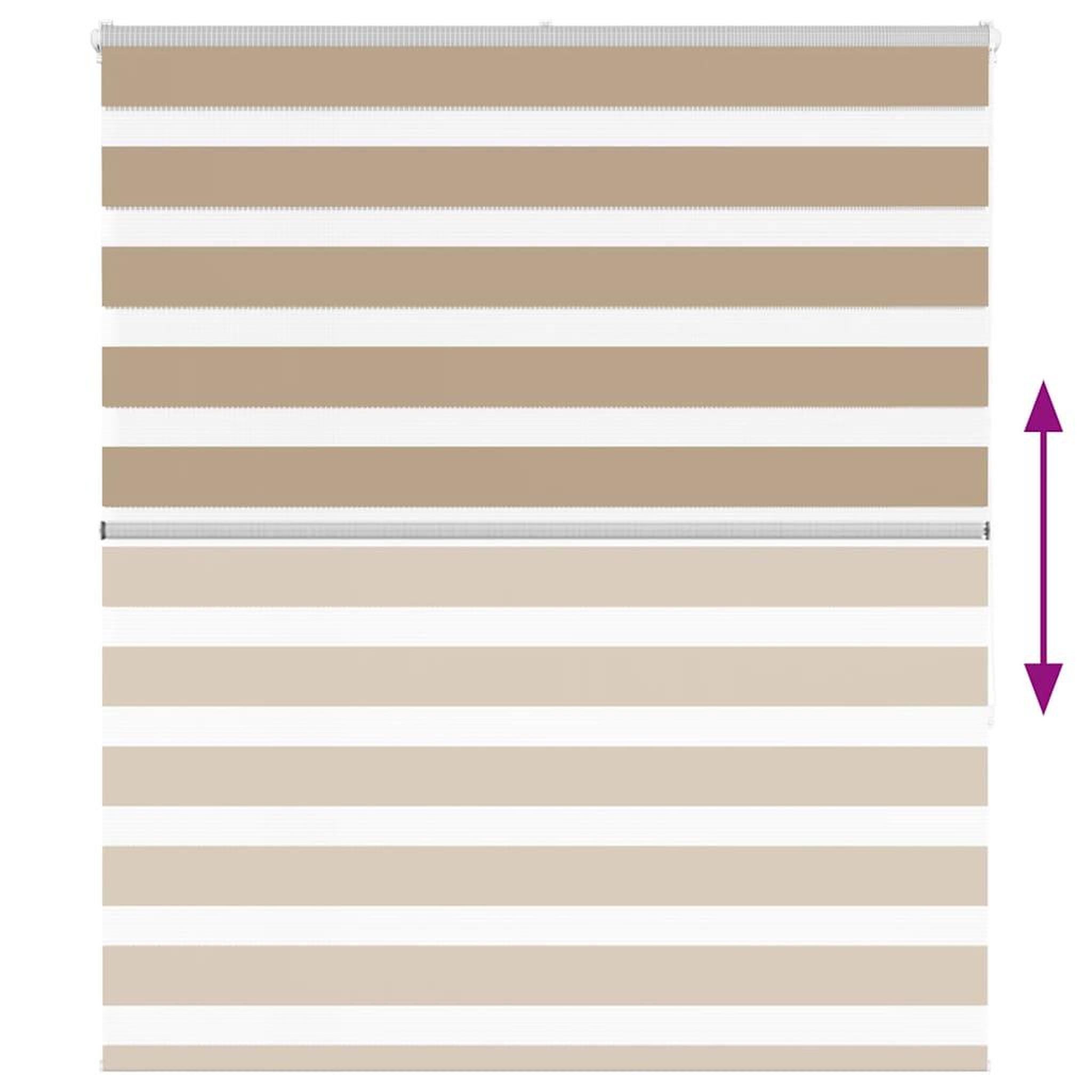 Voir la diapositive 5 : VIDAXL Store zebre marron sable largeur du tissu 125,9cm polyester