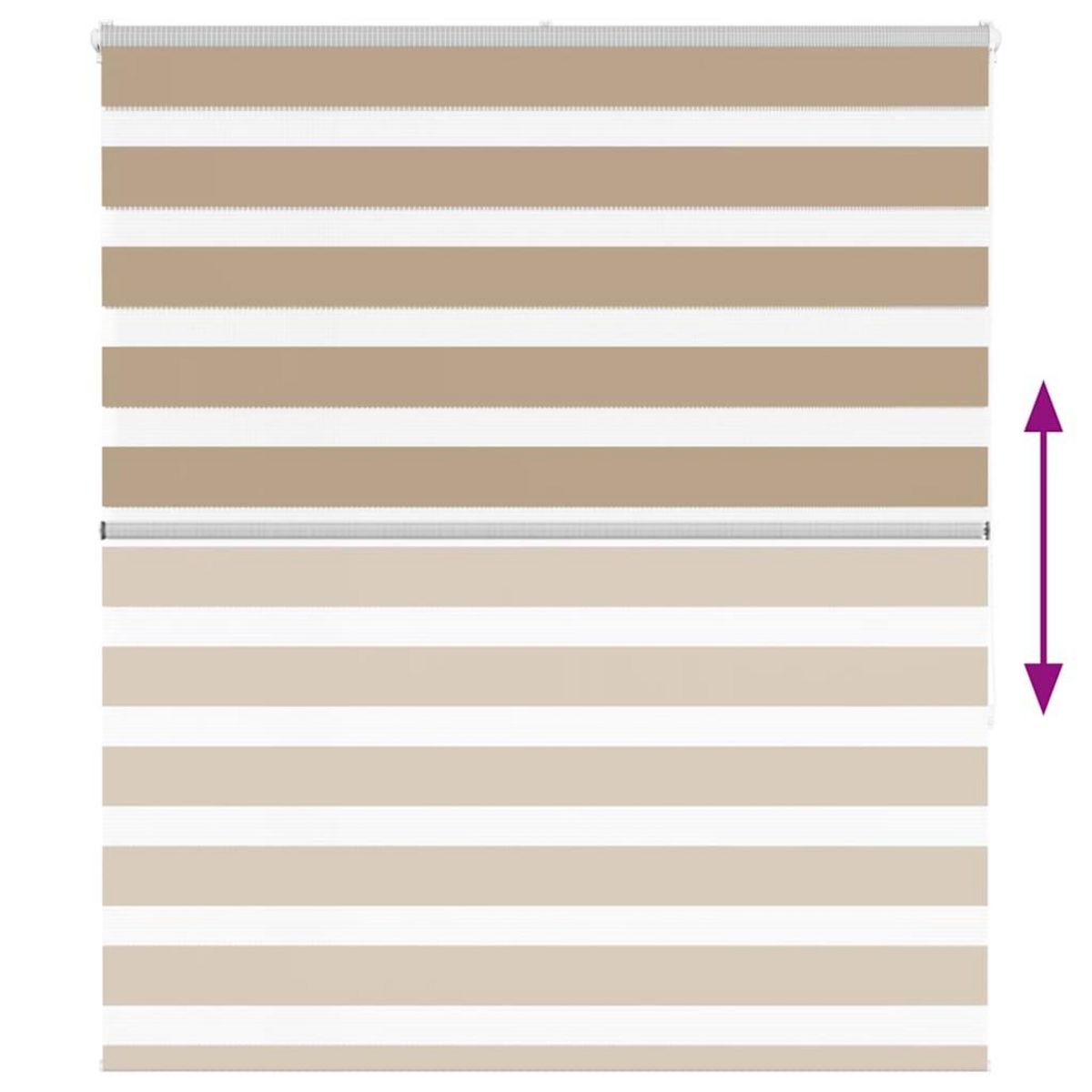 VIDAXL Store zebre marron sable largeur du tissu 125,9cm polyester