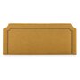 Voir la diapositive 2 : MARCKONFORT Tête de lit tapissée Leonor 140x60 cm Moutarde, Clous en Marron