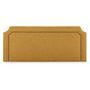 Voir la diapositive 2 : MARCKONFORT Tête de lit tapissée Leonor 140x60 cm Moutarde, Clous en Marron