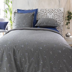 Home collection Parure housse de couette 100% coton 57fils uni. Coloris disponibles : Violet