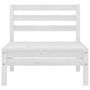 Voir la diapositive 4 : VIDAXL Salon de jardin 5 pcs Blanc Bois de pin massif