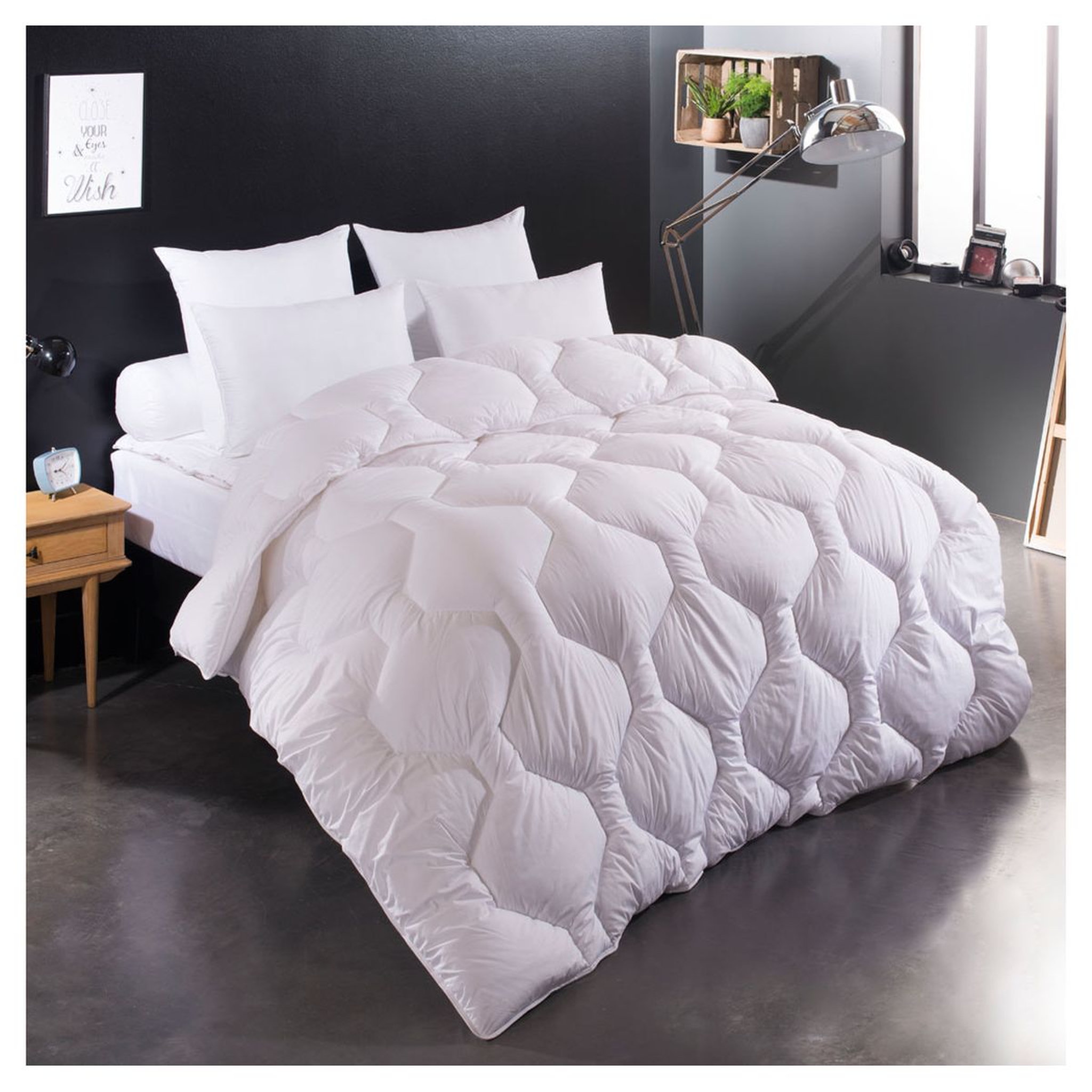 Voir la diapositive 3 : DODO Couette tempérée confort exceptionnel 350 g/m²  SUPRELLE BLUE