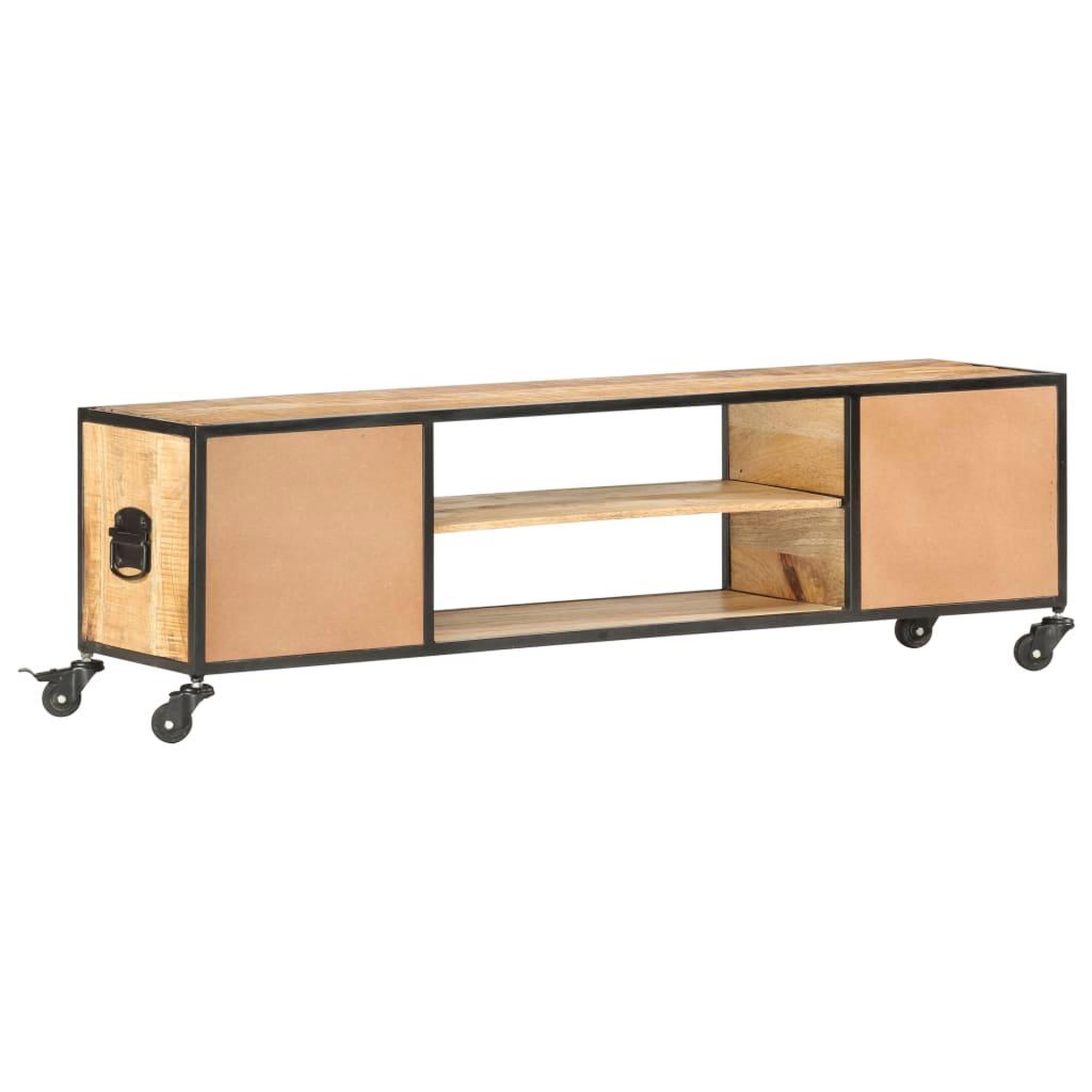 Voir la diapositive 4 : VIDAXL Meuble tv 130x30x39 cm bois massif de manguier