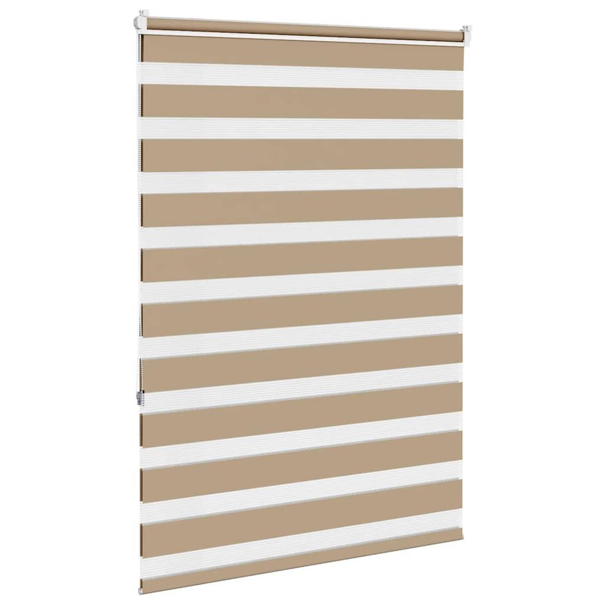 Voir la diapositive 4 : VIDAXL Store zebre marron sable largeur du tissu 100,9cm polyester