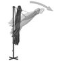 Voir la diapositive 4 : VIDAXL Parasol de jardin avec base portable anthracite