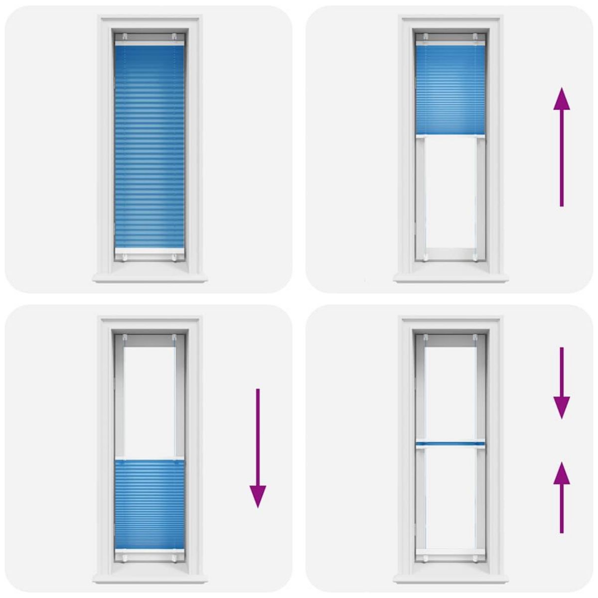 VIDAXL Store plisse bleu 40x150 cm largeur du tissu 39,4 cm polyester