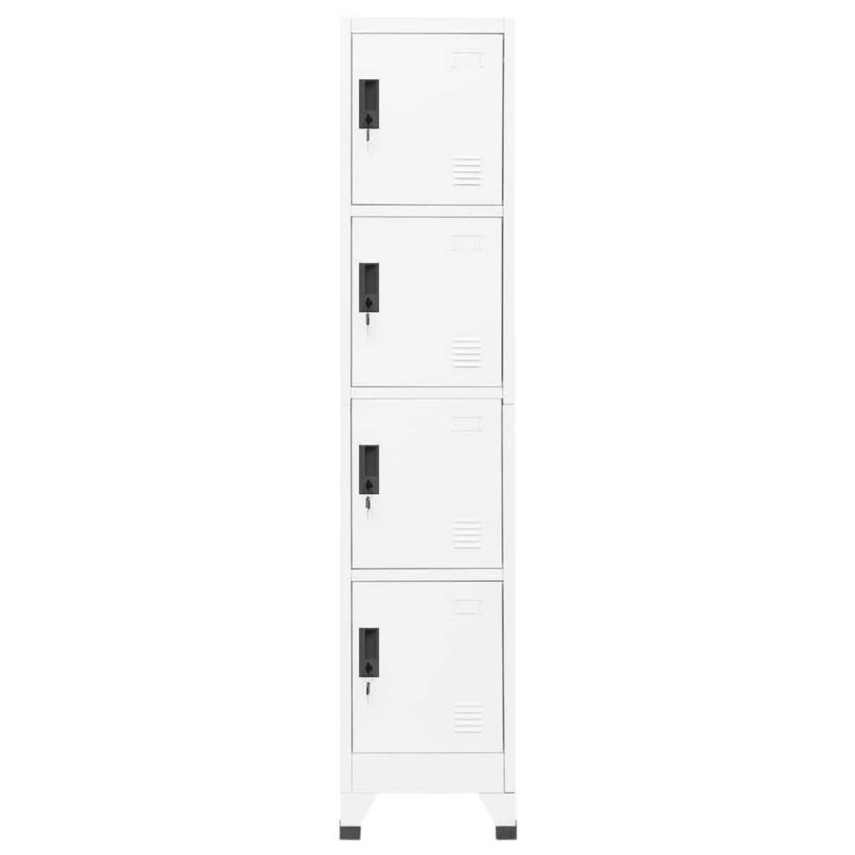 VIDAXL Armoire a casiers Blanc 38x45x180 cm Acier