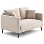 Voir la diapositive 4 : LISA DESIGN Ostrava - canapé droit 2 places en velours pieds en bois