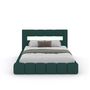 Voir la diapositive 5 : CONCEPT USINE Lit nuage coffre LED 140x190cm velours vert OMAHA