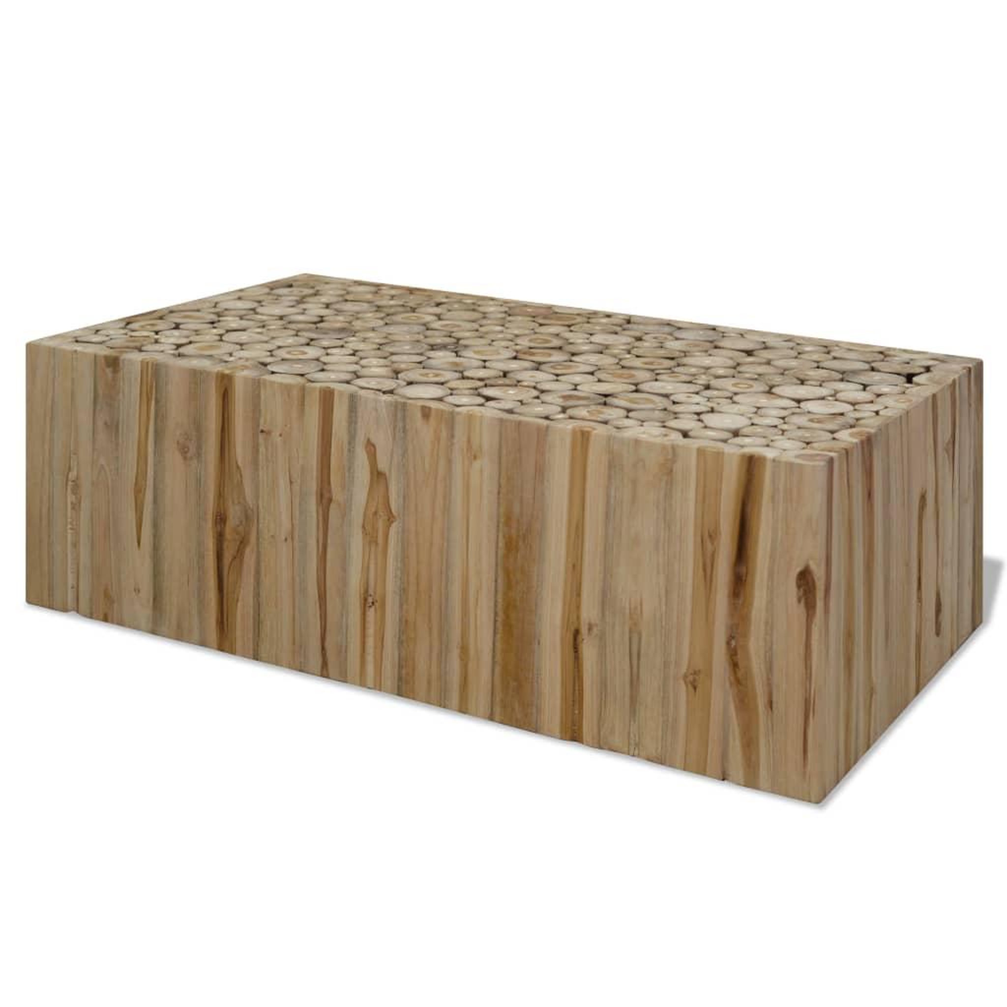 Voir la diapositive 1 : VIDAXL Table basse Teck veritable 90x50x30 cm