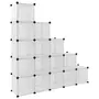 VIDAXL Cubes de rangement 15 pcs avec portes Transparent PP