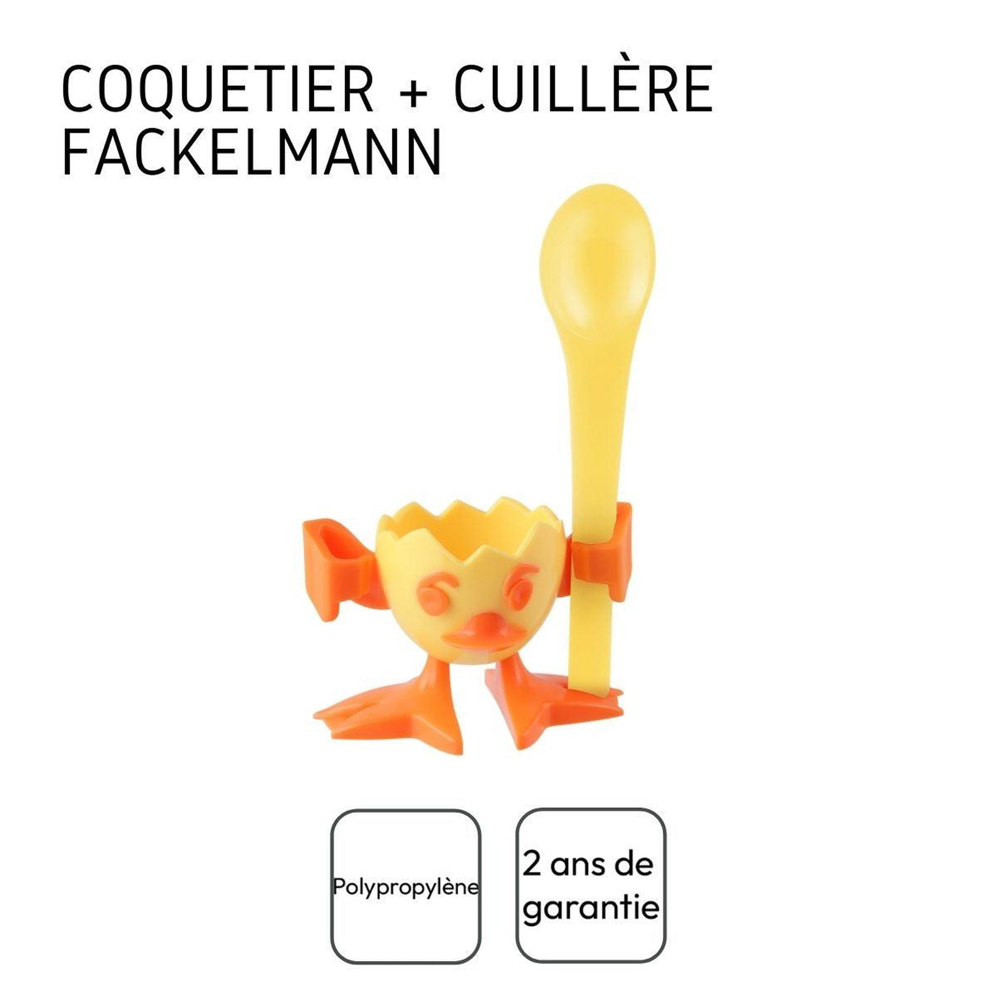 Voir la diapositive 4 : Fackelmann Coquetier avec cuillère fackelmann colors edition