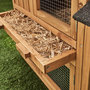 Voir la diapositive 6 : SWEEEK Clapier en bois Hotot pour lapin et autres rongeurs. 4 lapins. cage à lapin avec enclos. espace intérieur et extérieur. poulailler