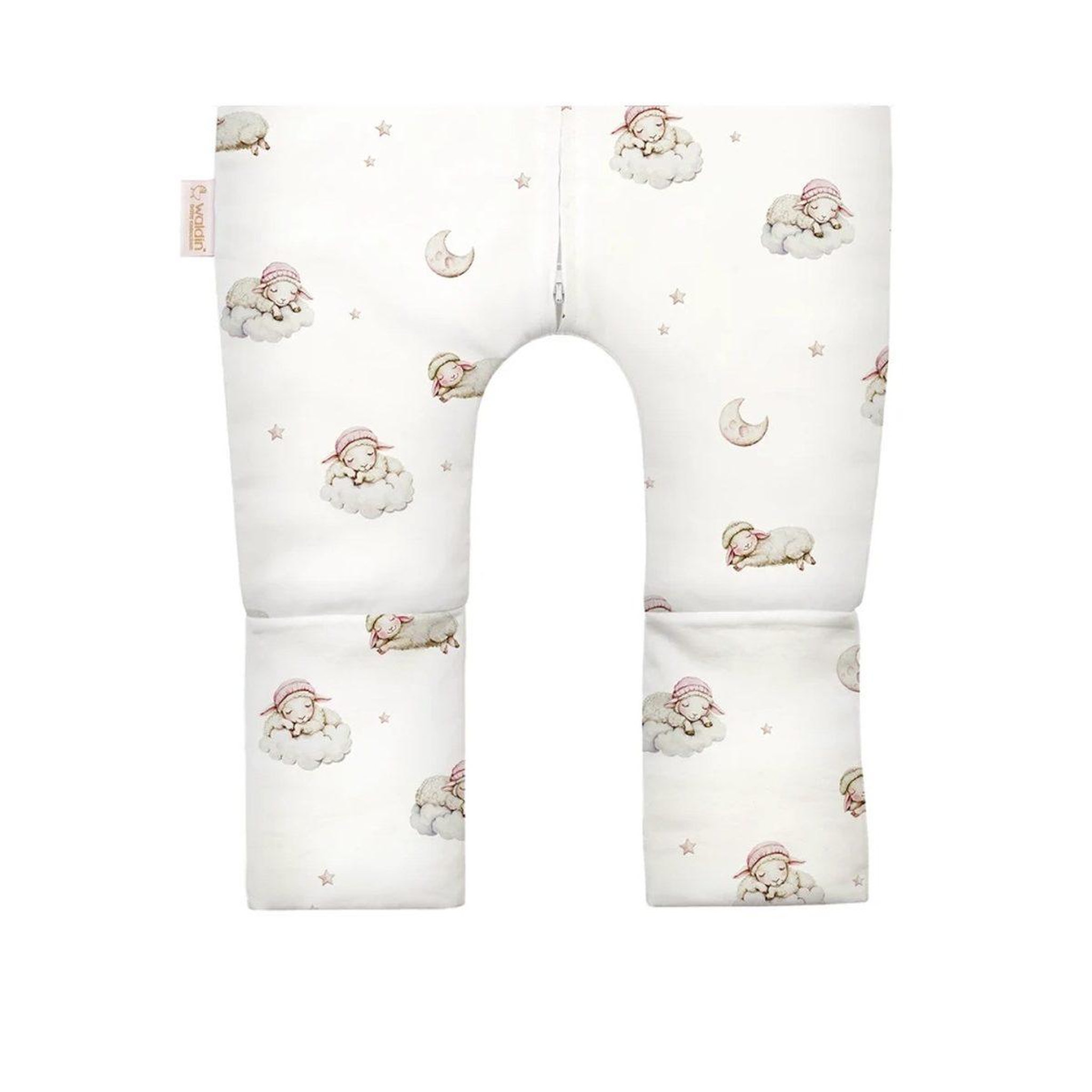 Voir la diapositive 3 : WALDIN Gigoteuse à jambes en coton 2,5 TOG - taille S (1-2 ans) - motif berceuse, blanc