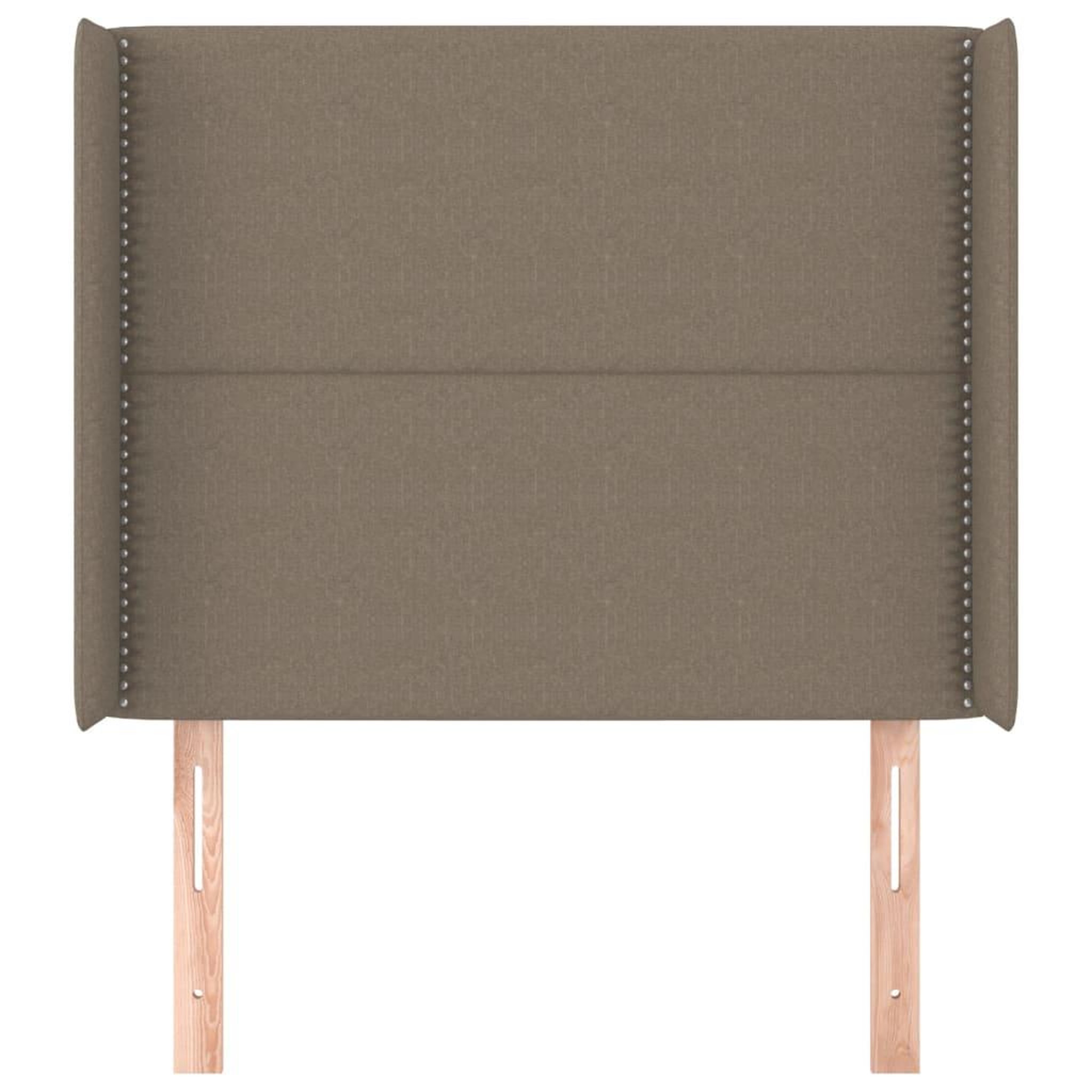 Voir la diapositive 3 : VIDAXL Tete de lit avec oreilles Taupe 103x16x118/128 cm Tissu