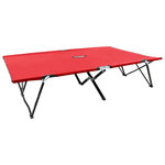 VIDAXL Chaise longue pliable 2 places rouge Acier
