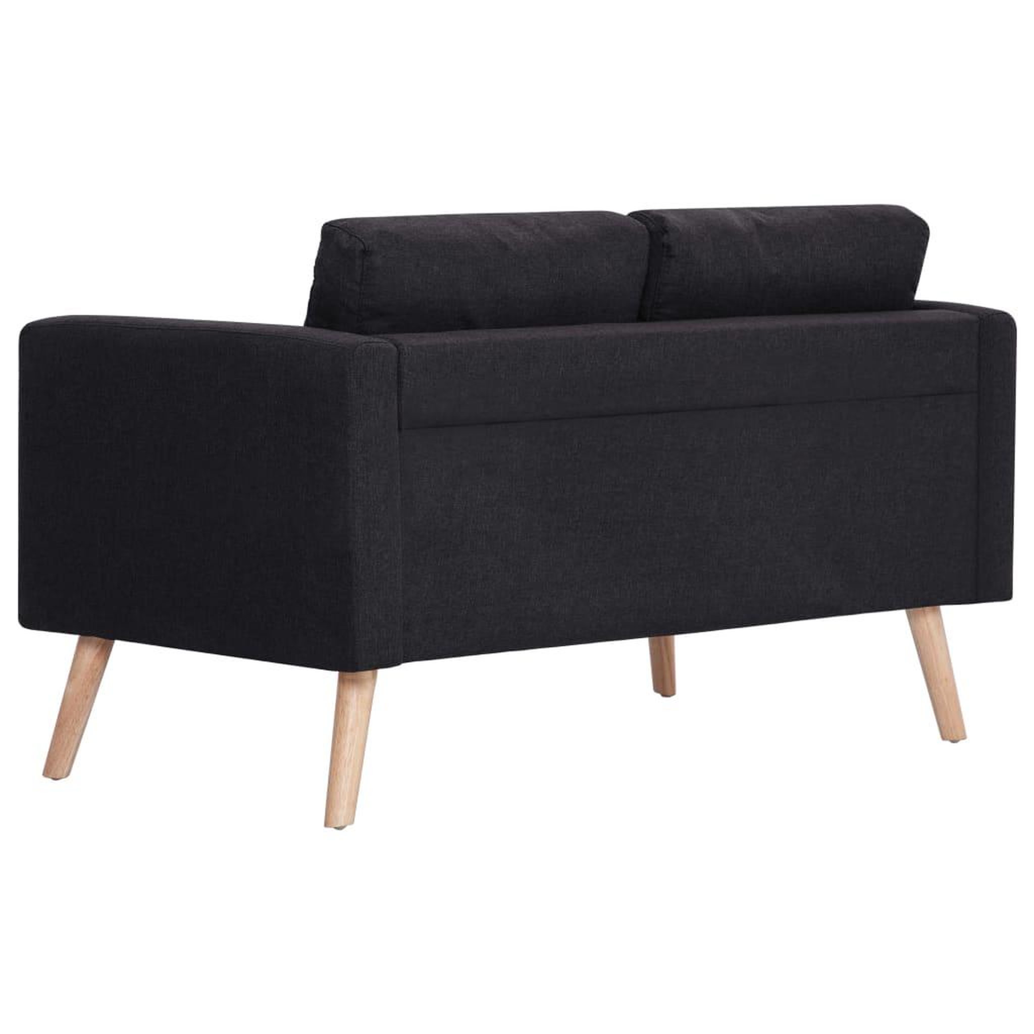 Voir la diapositive 4 : VIDAXL Canape a 2 places Tissu Noir