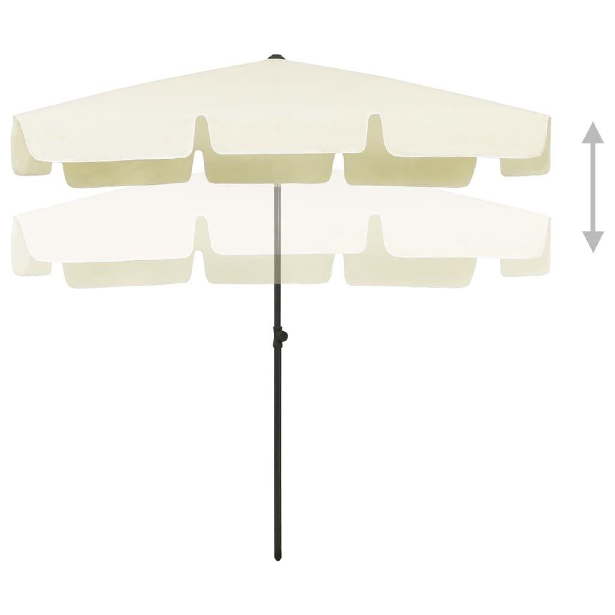 Voir la diapositive 3 : VIDAXL Parasol de plage jaune sable 200x125 cm