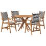 Voir la diapositive 2 : VIDAXL Ensemble a manger de jardin 5 pcs Bois d'acacia solide
