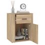 Voir la diapositive 5 : VIDAXL Table de chevet Chene sonoma 50x36x60 cm Bois d'ingenierie