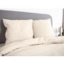 Voir la diapositive 3 : Home collection Parure microfibre lavee 240x220cm beige sable
