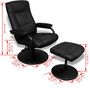 Voir la diapositive 6 : VIDAXL Fauteuil TV avec repose-pied Noir Similicuir