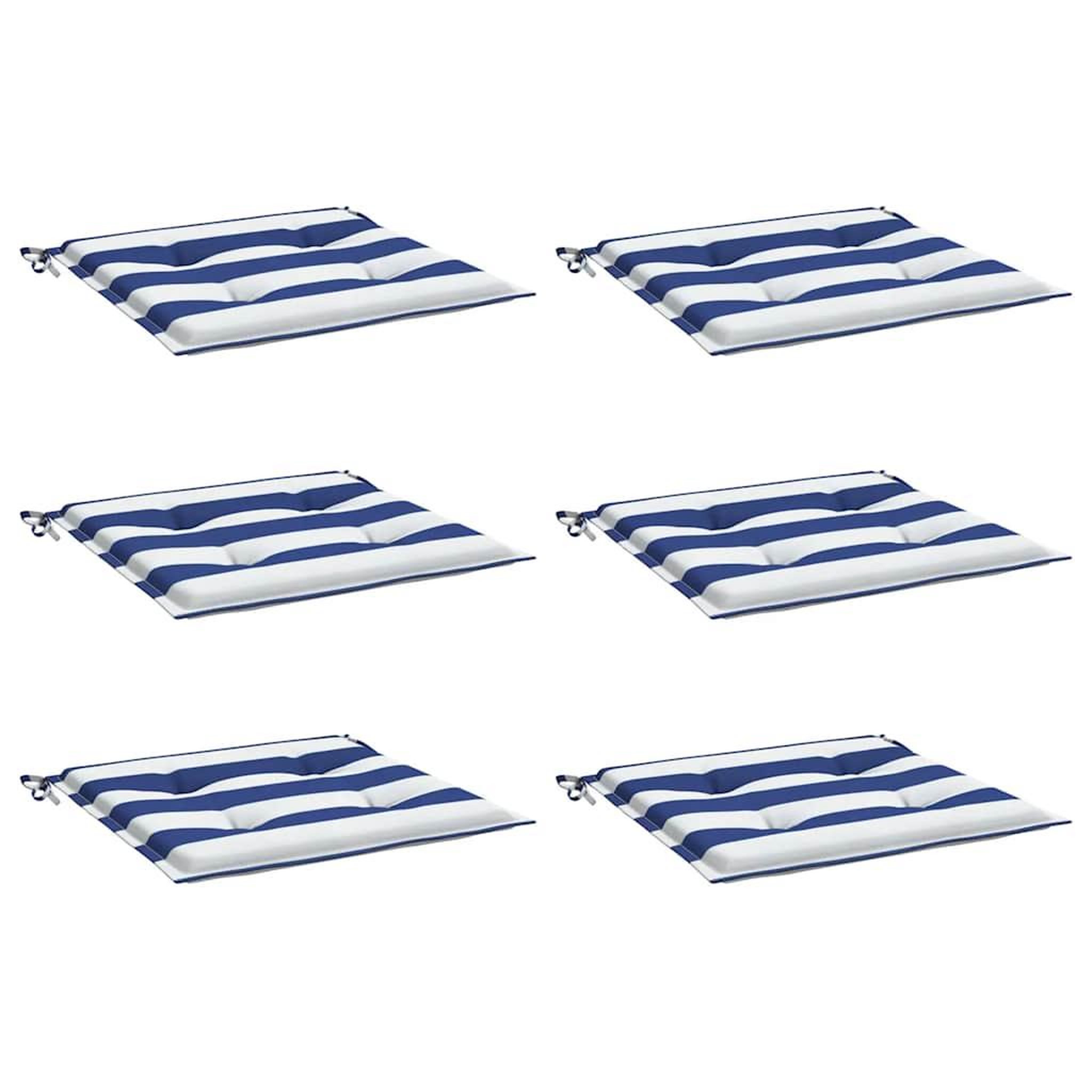 Voir la diapositive 3 : VIDAXL Coussins de chaise de jardin lot de 6 50x50x3 cm tissu