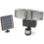 Voir la diapositive 6 : ID MARKET Projecteur solaire 3 têtes 178 LED détecteur de mouvement
